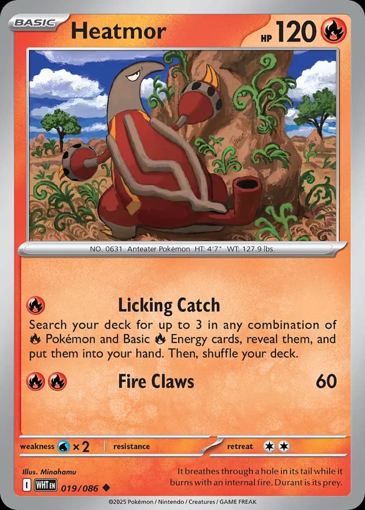 Heatmor — White Flare 19 Pokémon card