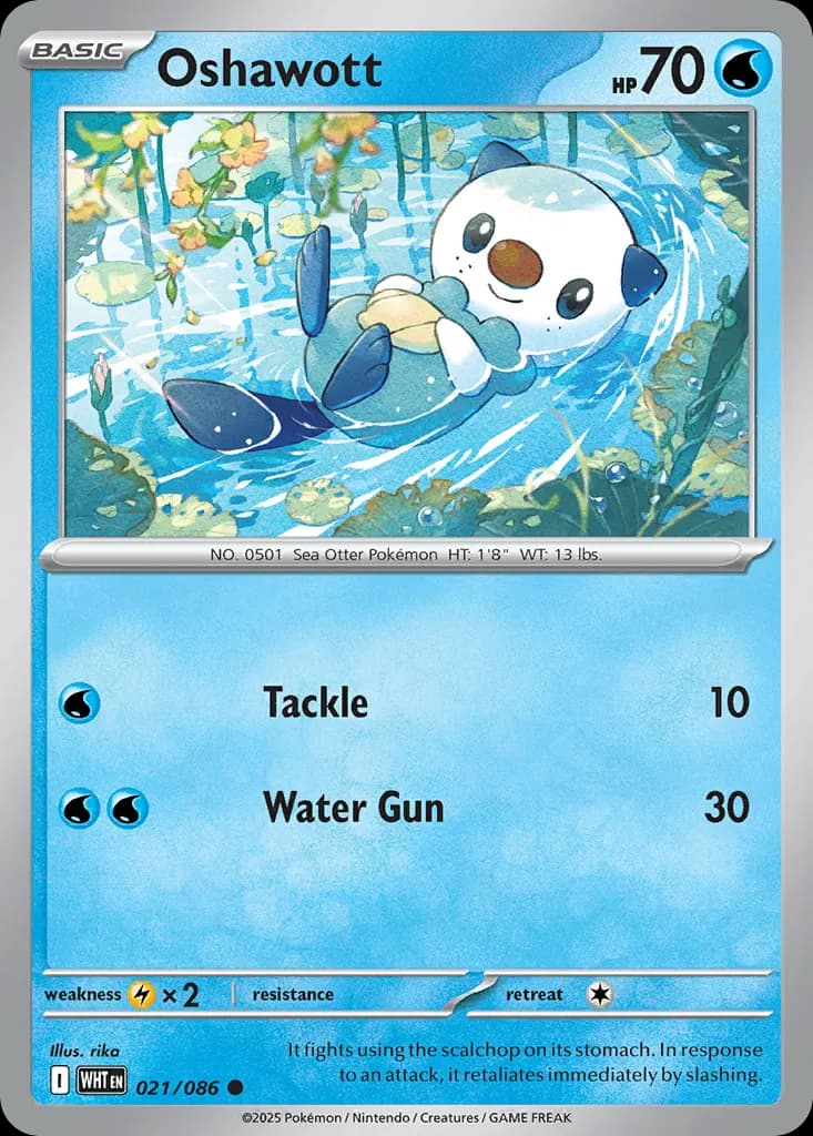 Oshawott — White Flare 21 Pokémon card
