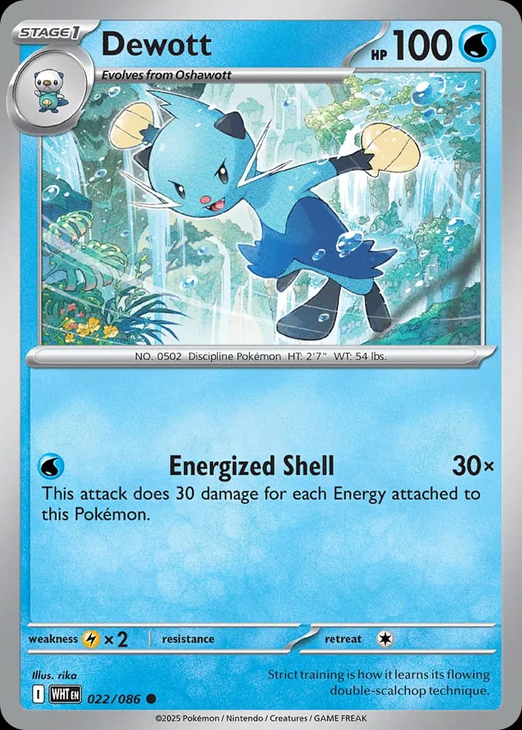 Dewott — White Flare 22 Pokémon card