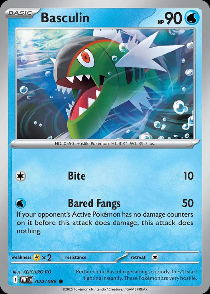 Basculin — White Flare 24 Pokémon card