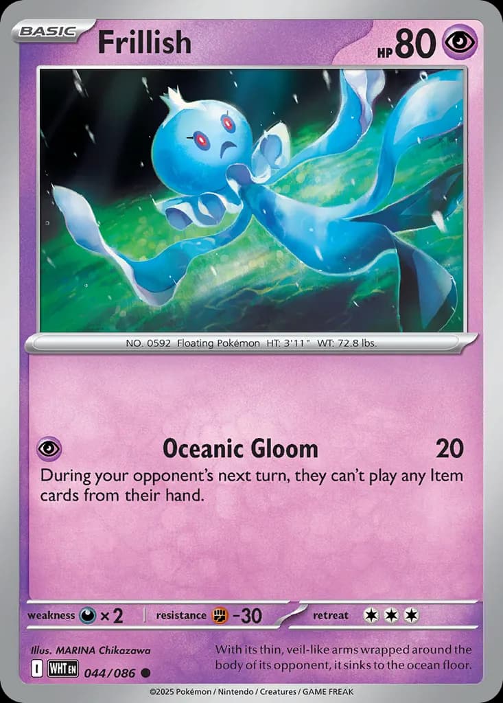Frillish — White Flare 44 Pokémon card