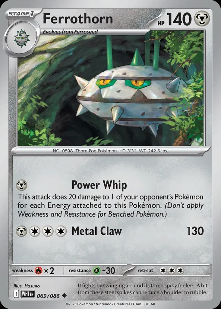 Ferrothorn — White Flare 69 Pokémon card