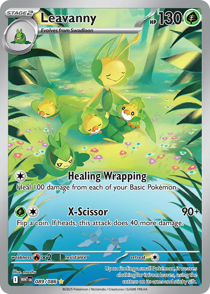 Leavanny — White Flare 89 Pokémon card