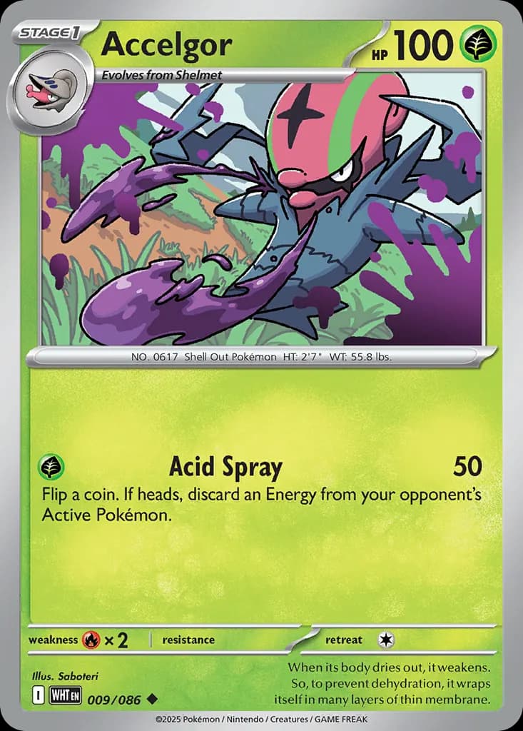 Accelgor — White Flare 9 Pokémon card