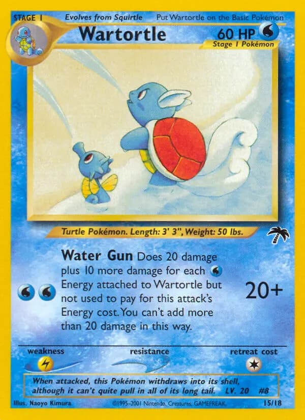 Wartortle — Southern Islands 15 Pokémon card