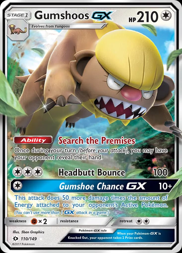 Gumshoos-GX — Sun & Moon 110 Pokémon card