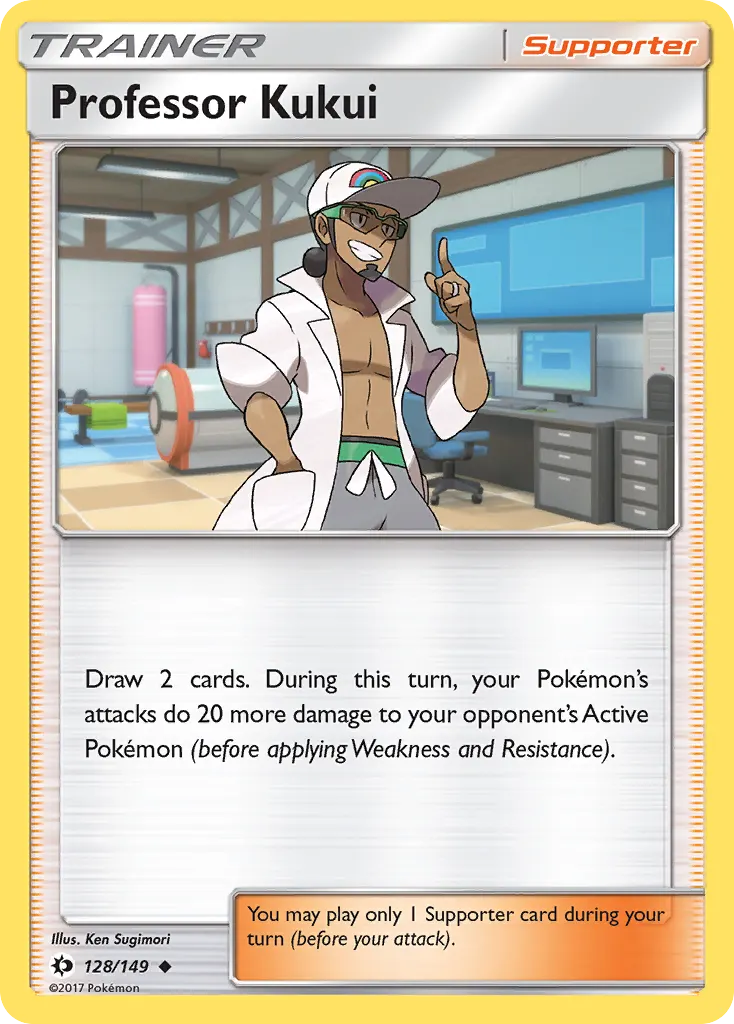 Professor Kukui — Sun & Moon 128 Pokémon card