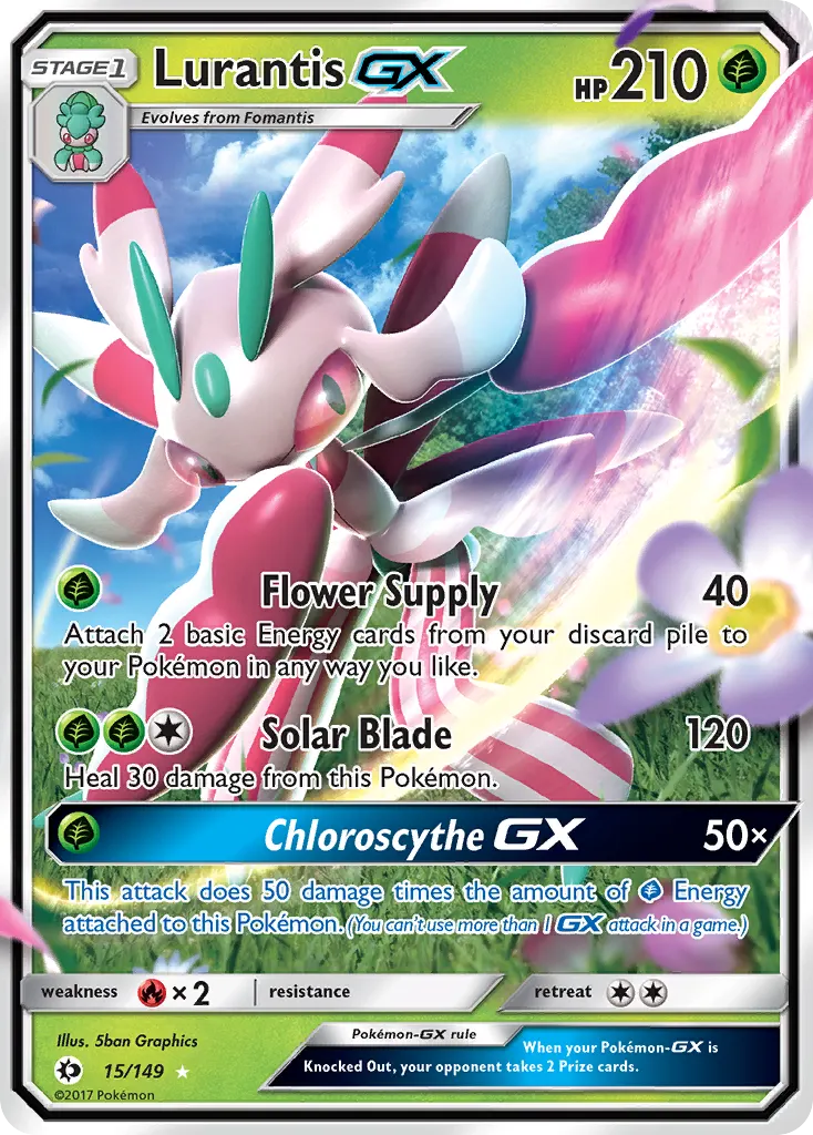 Lurantis-GX — Sun & Moon 15 Pokémon card