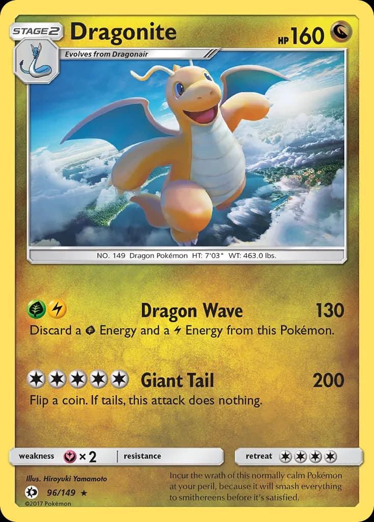 Dragonite — Sun & Moon 96 Pokémon card