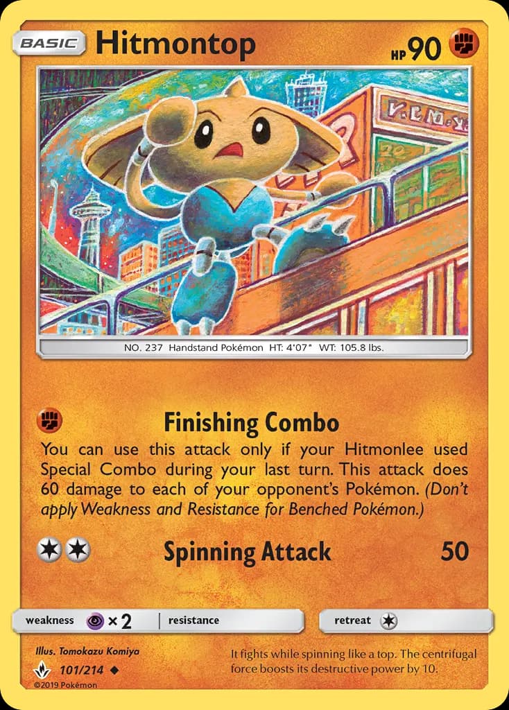 Hitmontop — Unbroken Bonds 101 Pokémon card