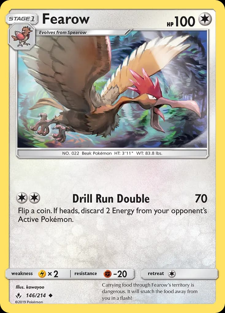 Fearow — Unbroken Bonds 146 Pokémon card