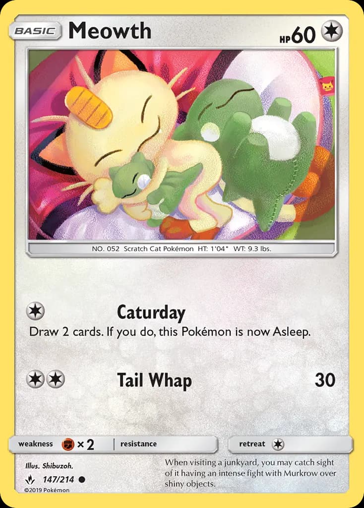 Meowth — Unbroken Bonds 147 Pokémon card