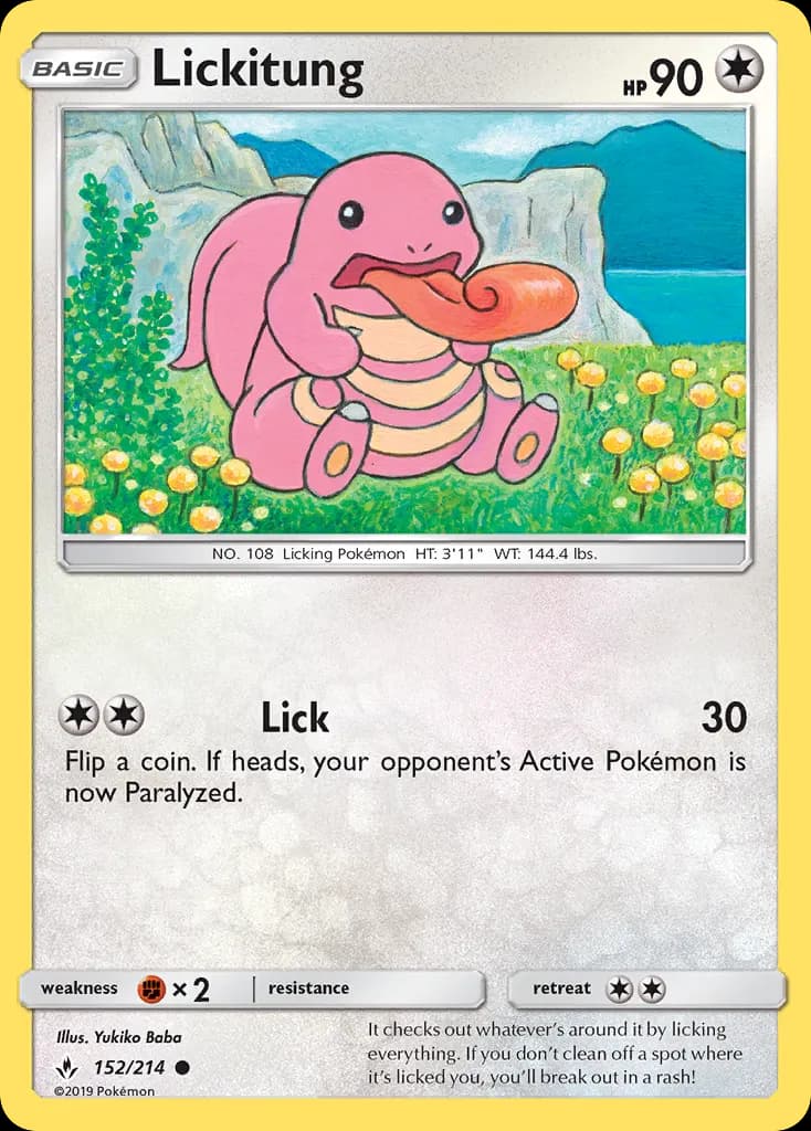 Lickitung — Unbroken Bonds 152 Pokémon card