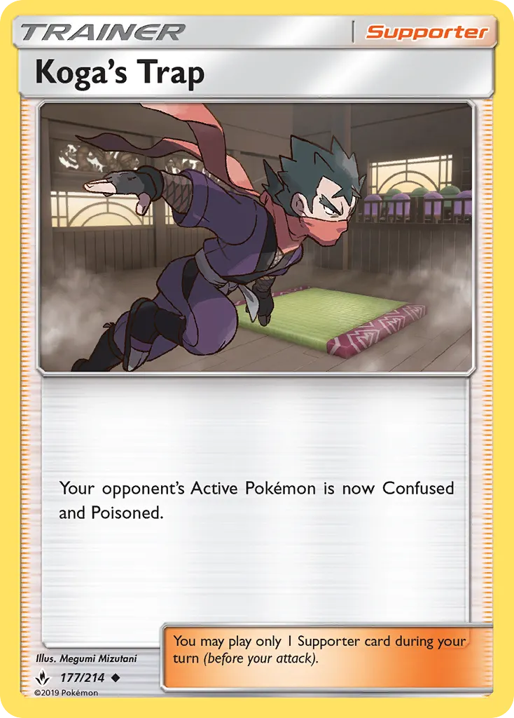 Koga's Trap — Unbroken Bonds 177 Pokémon card
