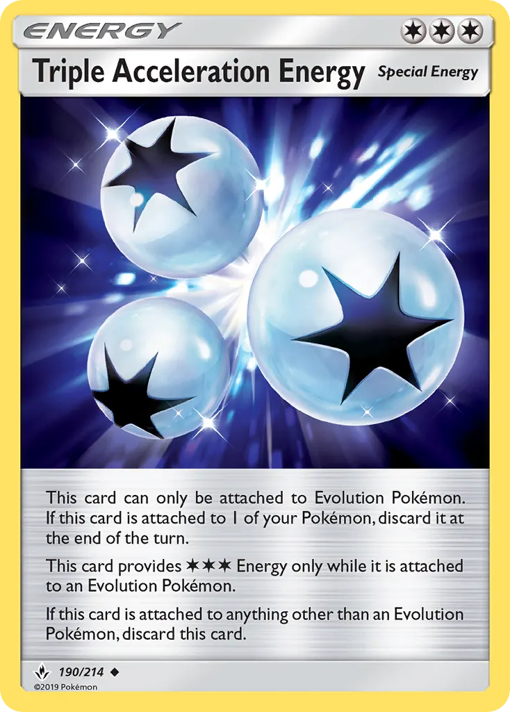 Triple Acceleration Energy — Unbroken Bonds 190 Pokémon card