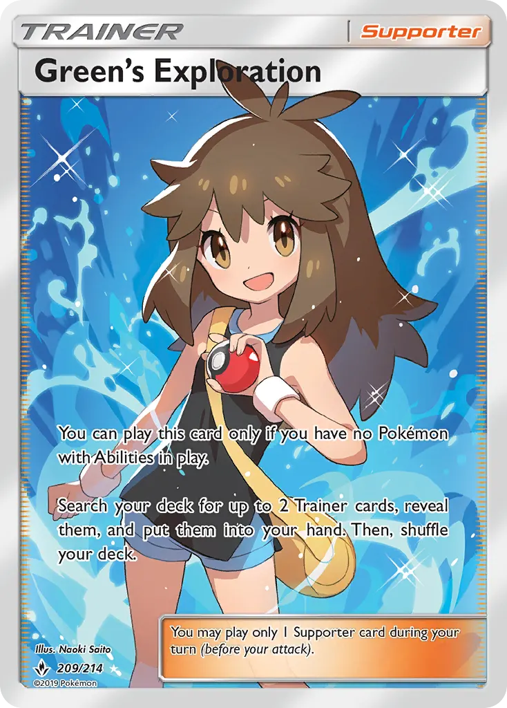 Green's Exploration — Unbroken Bonds 209 Pokémon card