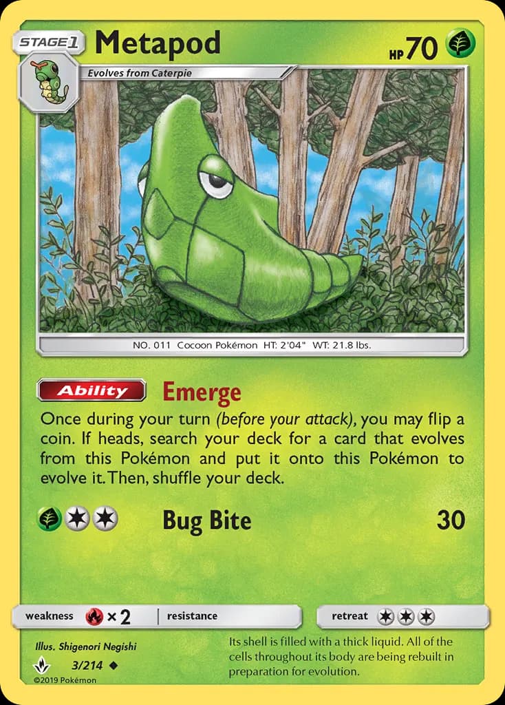 Metapod — Unbroken Bonds 3 Pokémon card