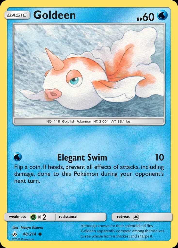 Goldeen — Unbroken Bonds 48 Pokémon card