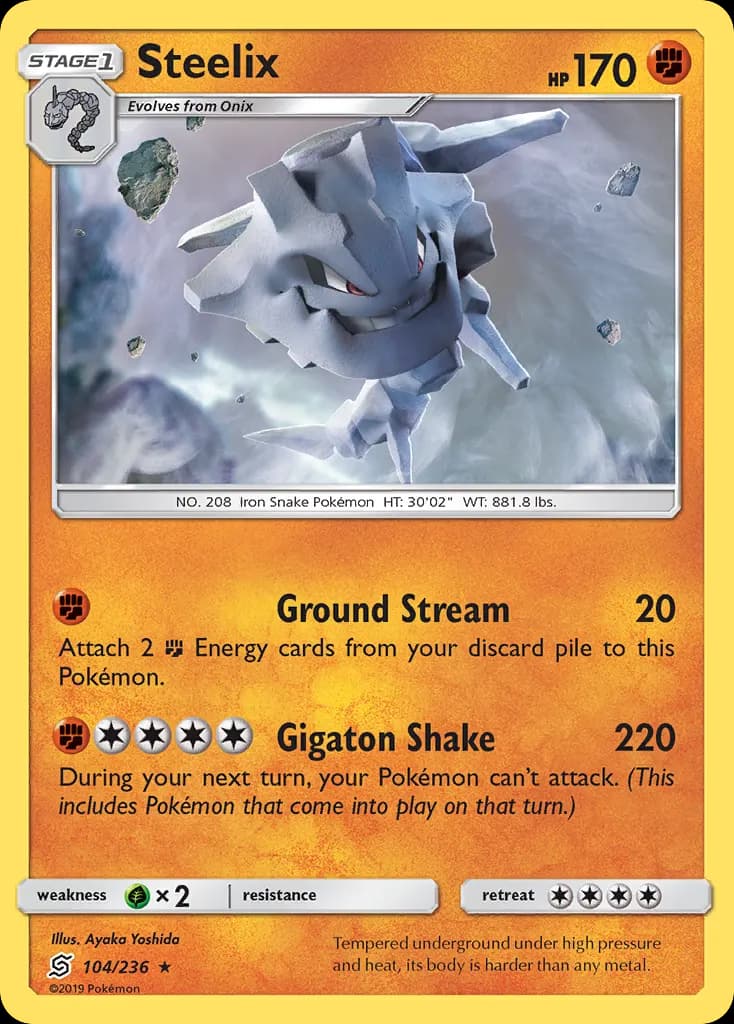 Steelix — Unified Minds 104 Pokémon card