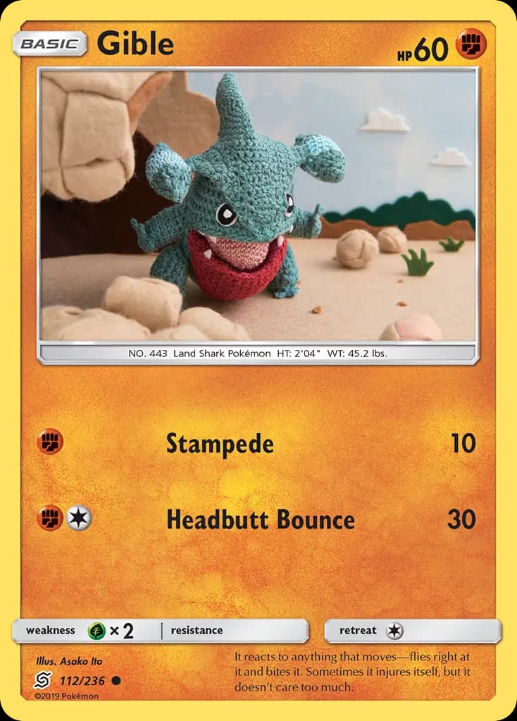 Gible — Unified Minds 112 Pokémon card