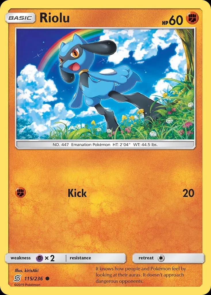 Riolu — Unified Minds 115 Pokémon card