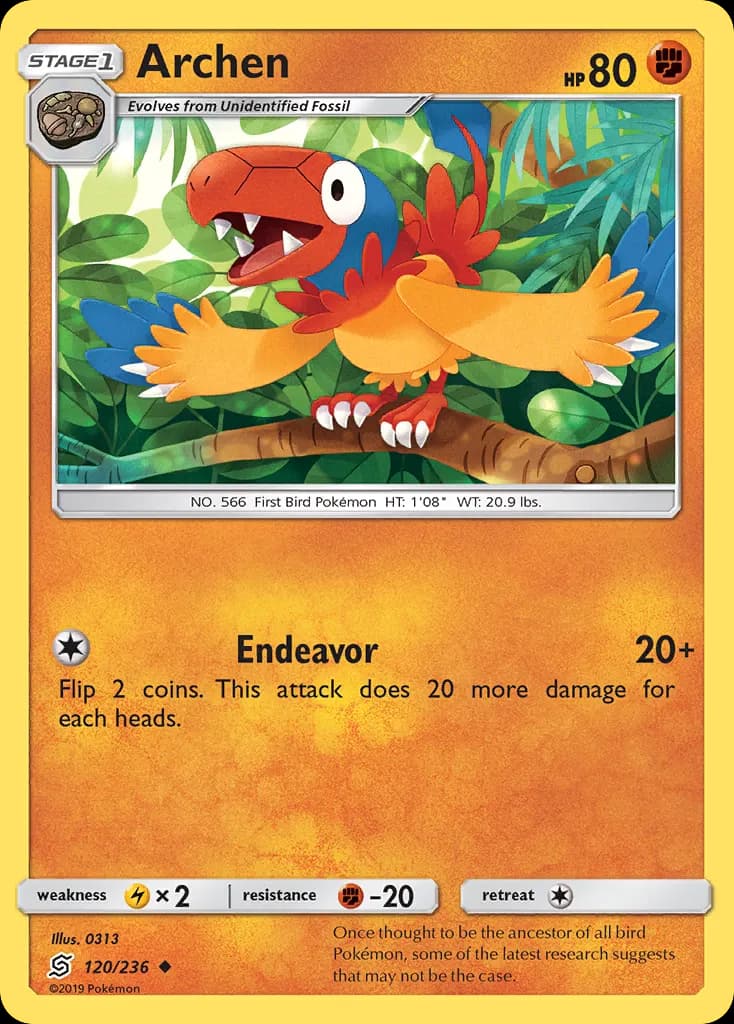 Archen — Unified Minds 120 Pokémon card