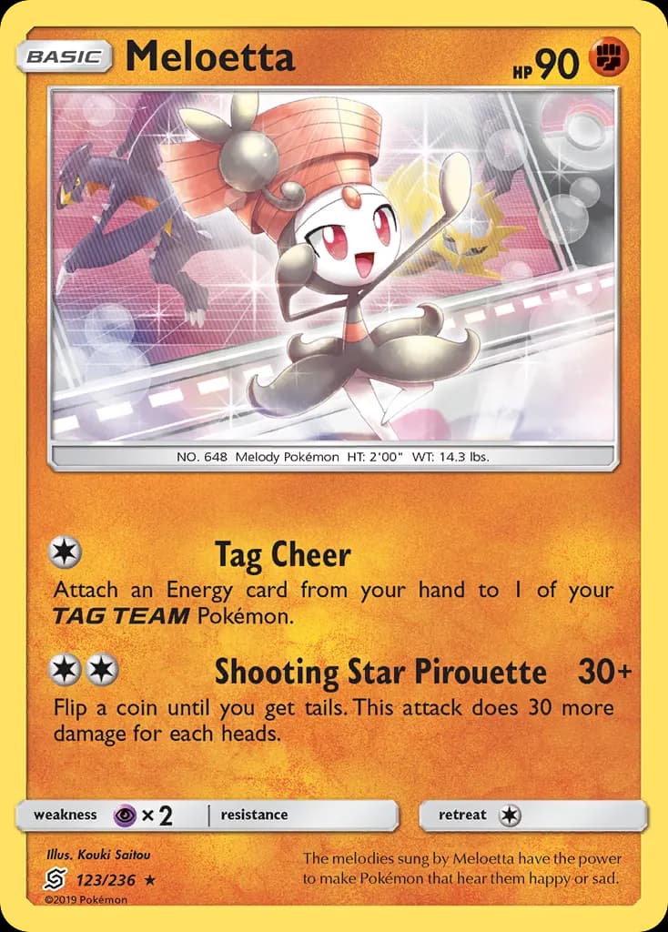 Meloetta — Unified Minds 123 Pokémon card