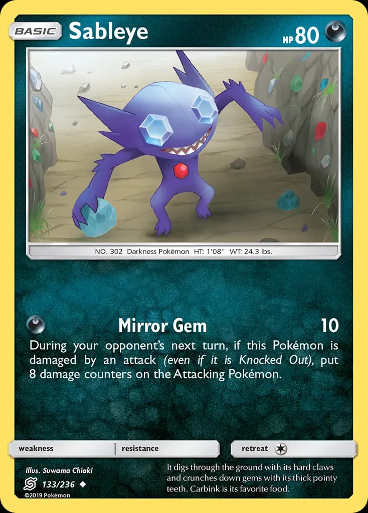 Sableye — Unified Minds 133 Pokémon card