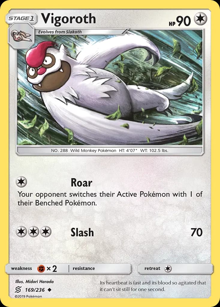 Vigoroth — Unified Minds 169 Pokémon card