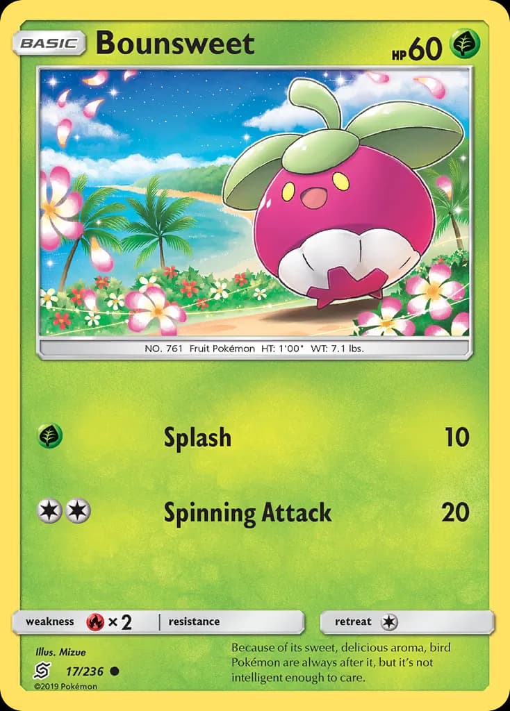 Bounsweet — Unified Minds 17 Pokémon card