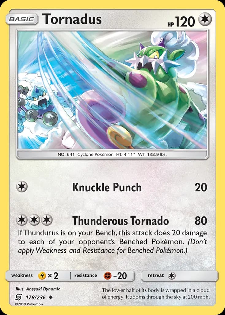 Tornadus — Unified Minds 178 Pokémon card