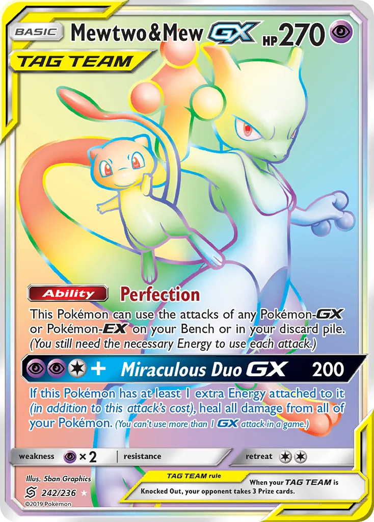Mewtwo & Mew-GX — Unified Minds PSA 9 price guide