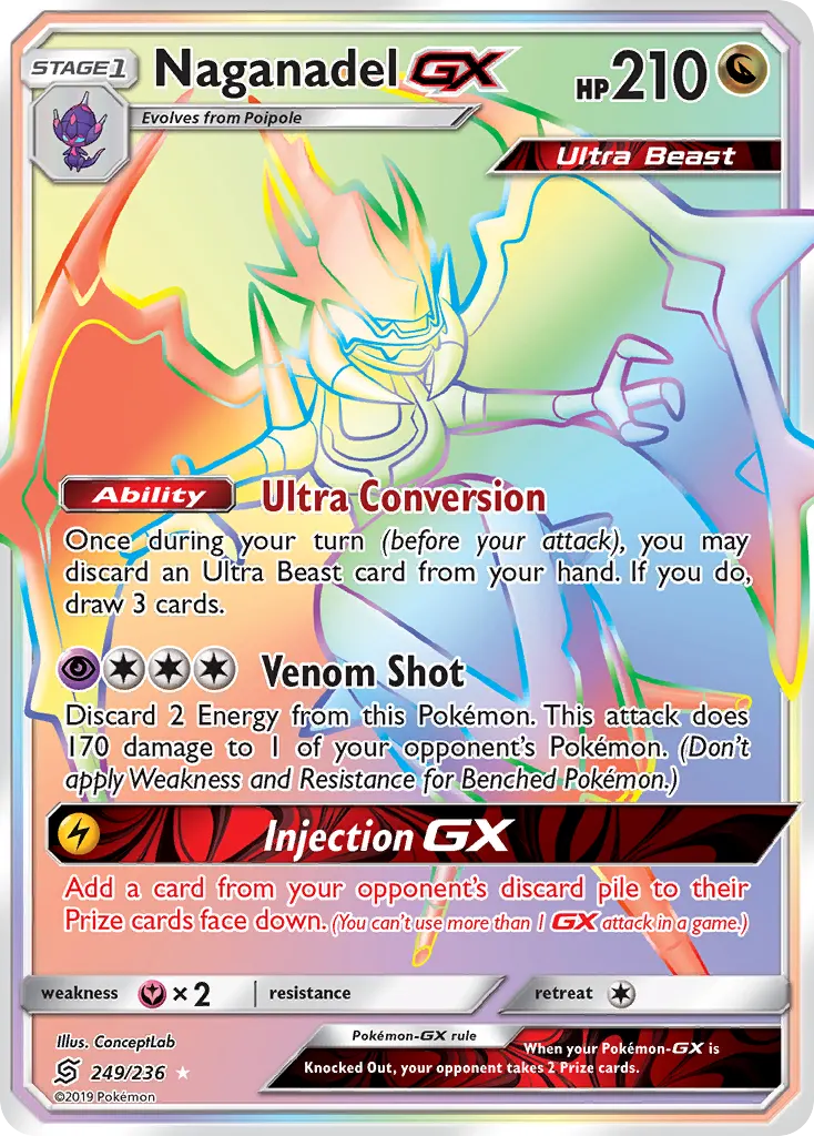 Naganadel-GX — Unified Minds 249 Pokémon card