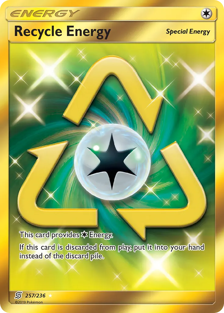 Recycle Energy — Unified Minds 257 Pokémon card
