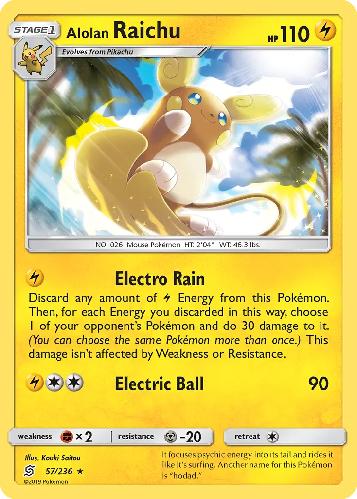 Raichu d’Alola — Harmonie des Esprits 57 French Pokémon card