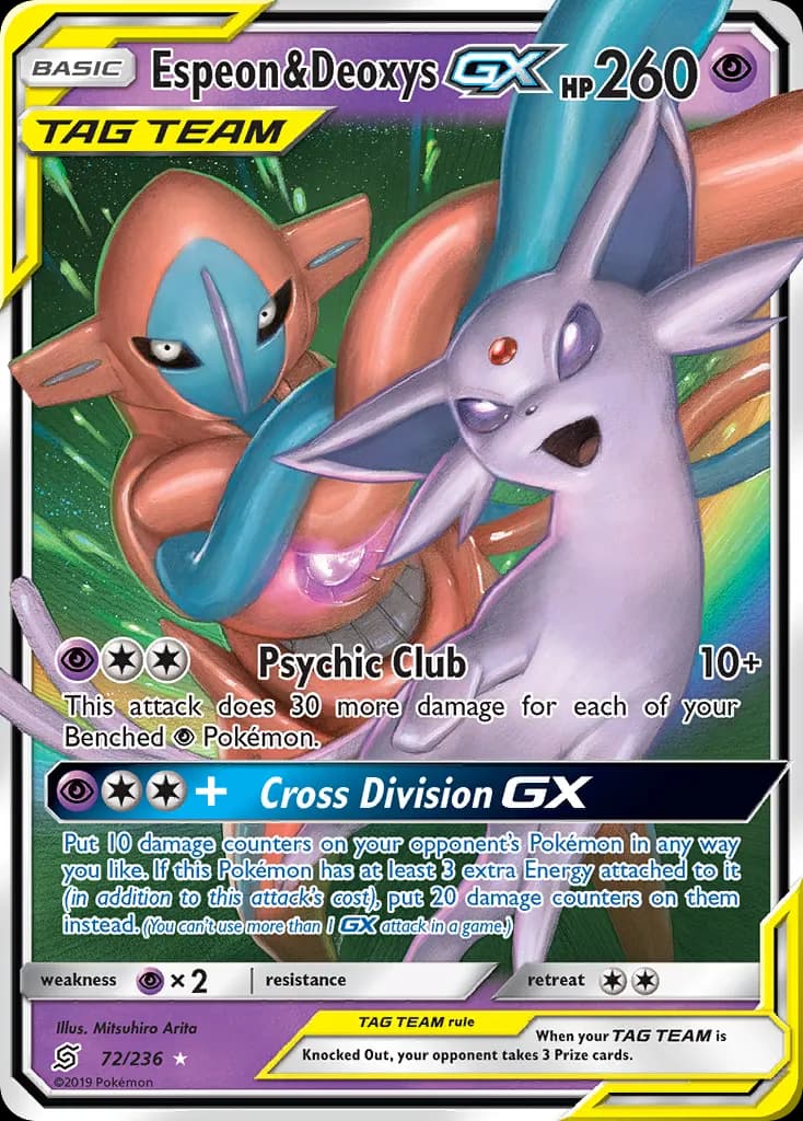 Mentali et Deoxys GX — Harmonie des Esprits 72 French Pokémon card