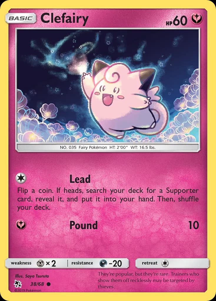 Clefairy — Hidden Fates 38 Pokémon card