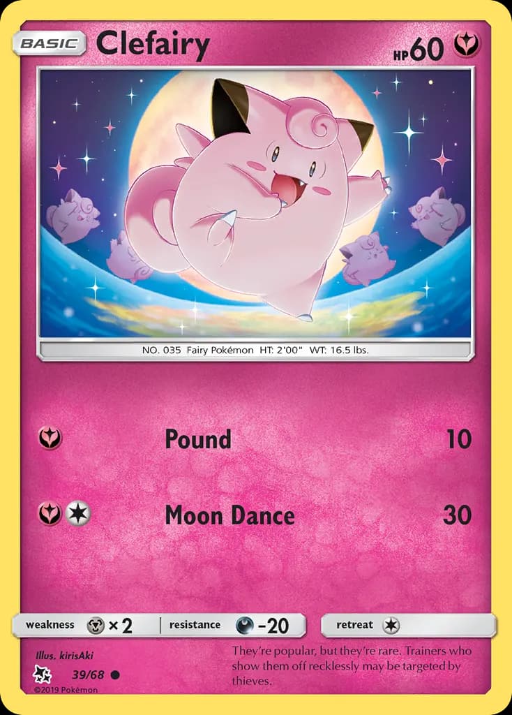 Clefairy — Hidden Fates 39 Pokémon card