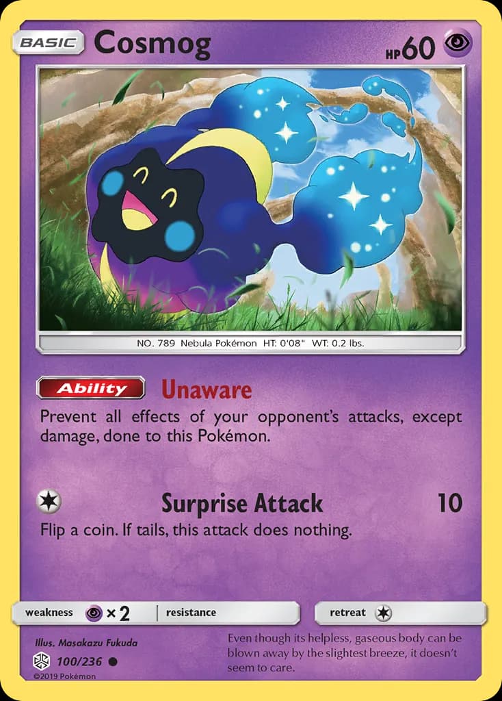 Cosmog — Cosmic Eclipse 100 Pokémon card