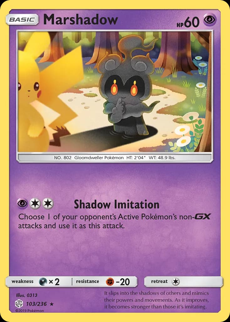 Marshadow — Cosmic Eclipse 103 Pokémon card