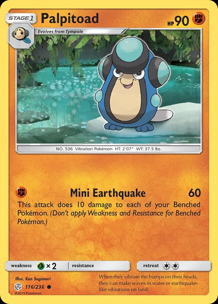 Palpitoad — Cosmic Eclipse 116 Pokémon card