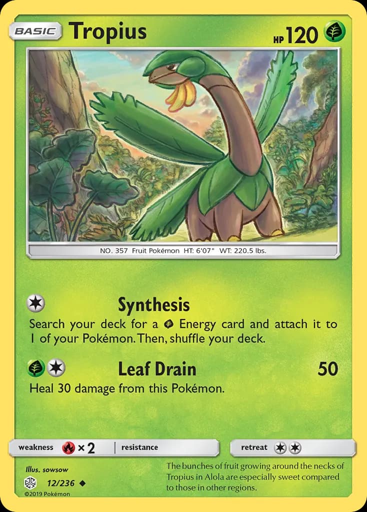 Tropius — Cosmic Eclipse 12 Pokémon card