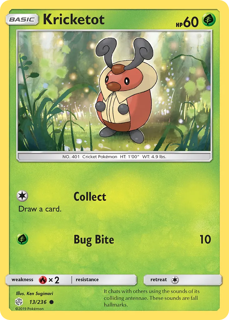 Kricketot — Cosmic Eclipse 13 Pokémon card