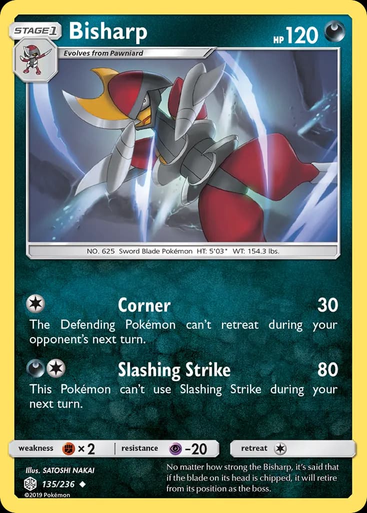 Bisharp — Cosmic Eclipse 135 Pokémon card