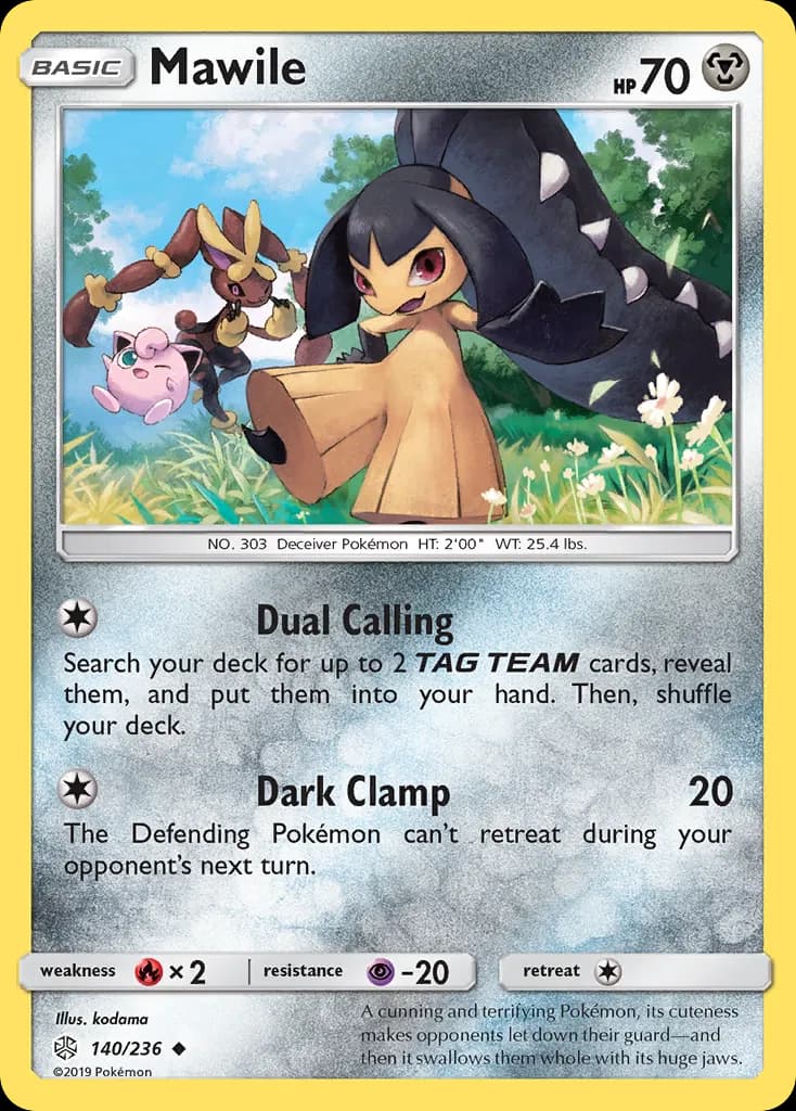 Mawile — Cosmic Eclipse 140 Pokémon card