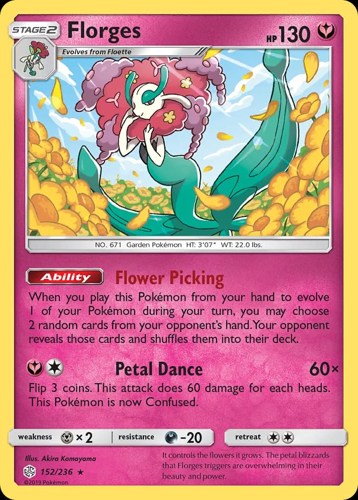 Florges — Cosmic Eclipse 152 Pokémon card