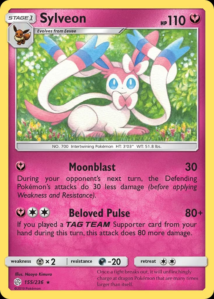 Sylveon — Cosmic Eclipse 155 Pokémon card