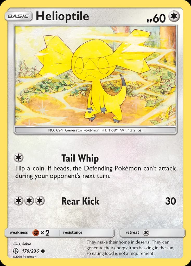 Helioptile — Cosmic Eclipse 179 Pokémon card