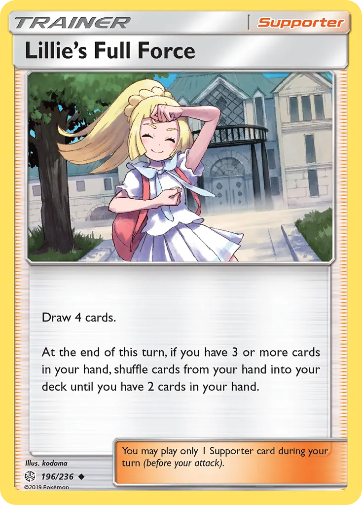 Lillie's Full Force — Cosmic Eclipse 196 Pokémon card