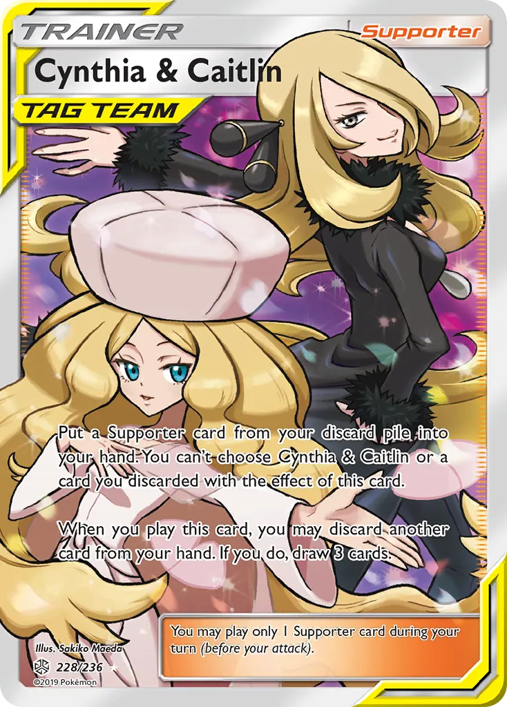 Cynthia & Caitlin — official card artwork (representative)